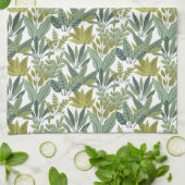 Planten patroon theedoek (Gevouwen)