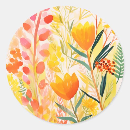 Planten Ronde Sticker (Voorkant)