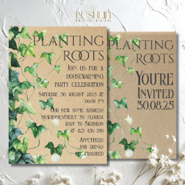Planten Roots Housewarming Greenery Welcome Party Kaart
