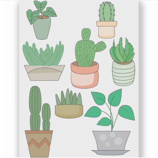 Planten Sticker (Voorkant)