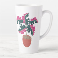 Planten Tropisch Roze Monstera Witbonte Kunst