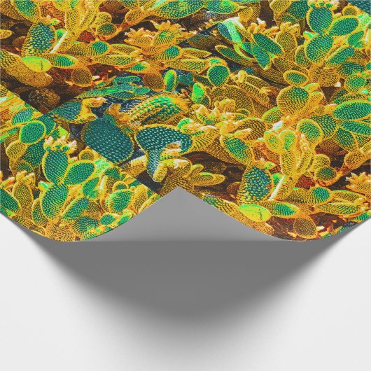 Planten van Afrikaanse woestijncactus Prickly Pear Cadeaupapier (Hoek)