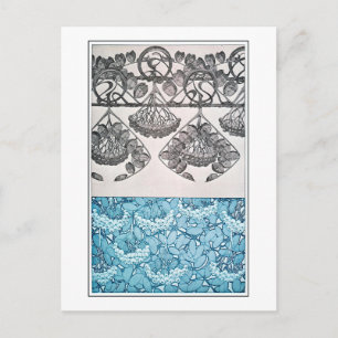 Planten van Art Nouveau Style, Mucha Briefkaart