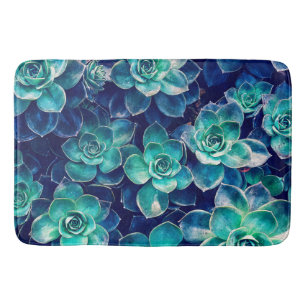 Planten van blauw en groen badmat