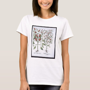 Planten van Chili Pepper uit de "Hortus Eystettens T-shirt