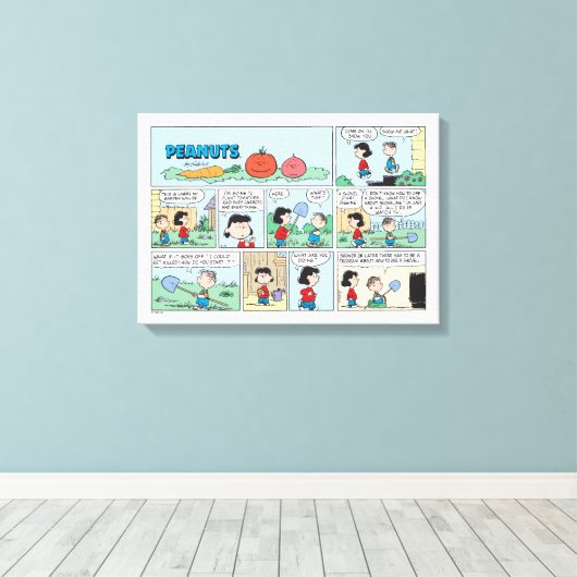 Planten van een moestuin canvas afdruk (Insitu (Houten vloer))