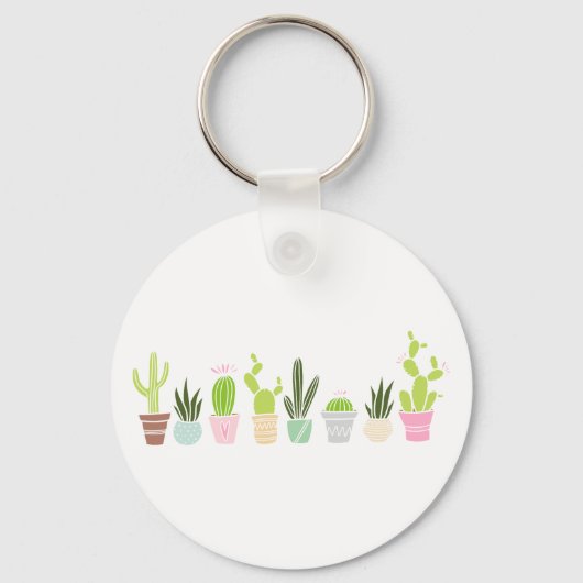 Planten van Floral Cactus Sleutelhanger (Voorkant)