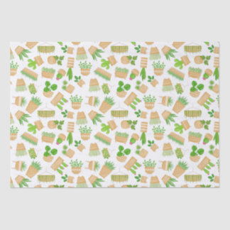 Planten van het Huis Cactus over witboek Tissuepapier