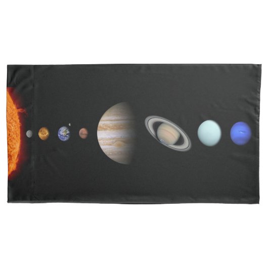 PLANTEN VAN HET SOLAR SOLAR SYSTEM Custom King Siz Kussensloop (Voorkant)