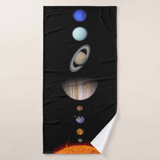 PLANTEN VAN HET SOLAR SYSTEEM Aangepaste badhanddo Badhanddoek (Badhanddoek)