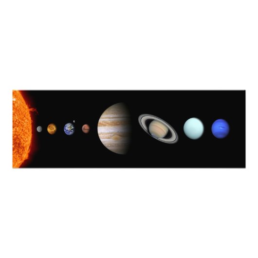 PLANTEN VAN HET SOLAR SYSTEEM Aangepaste foto's af Foto Afdruk (Voorkant)