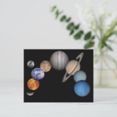 Planten van het zonnestelsel briefkaart (Staand voorkant)