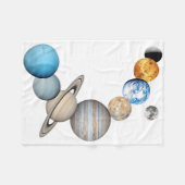 Planten van het zonnestelsel (Kleur veranderbaar) Fleece Deken (Voorkant (Horizontaal))