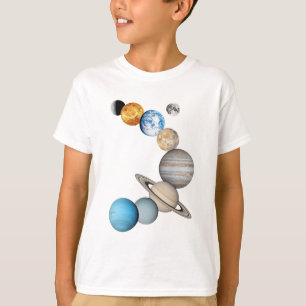 Planten van het zonnestelsel (Kleur veranderbaar) T-shirt