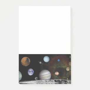 Planten van het zonnestelsel post-it® notes