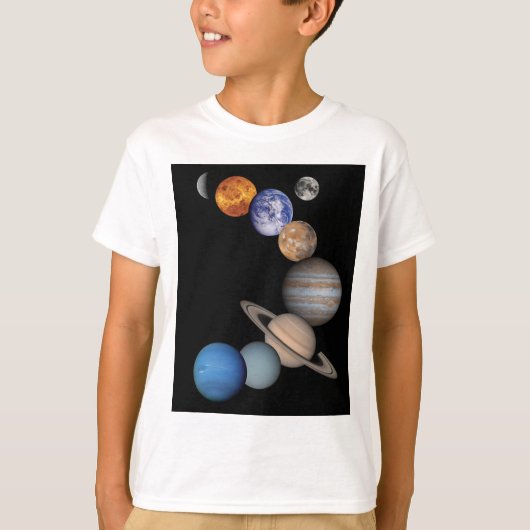 Planten van het zonnestelsel t-shirt (Voorkant)