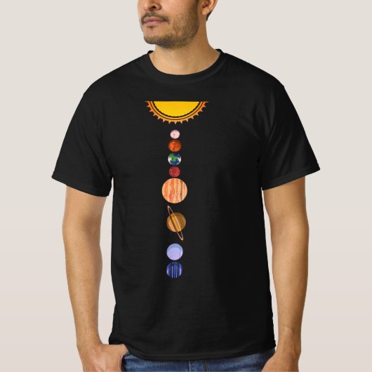 Planten van het zonnestelsel t-shirt (Voorkant)