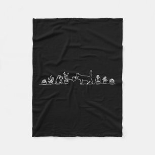 Planten van kattenwater fleece deken