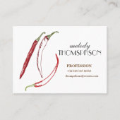 Planten van Spaanse peppers Visitekaartje (Voorkant)