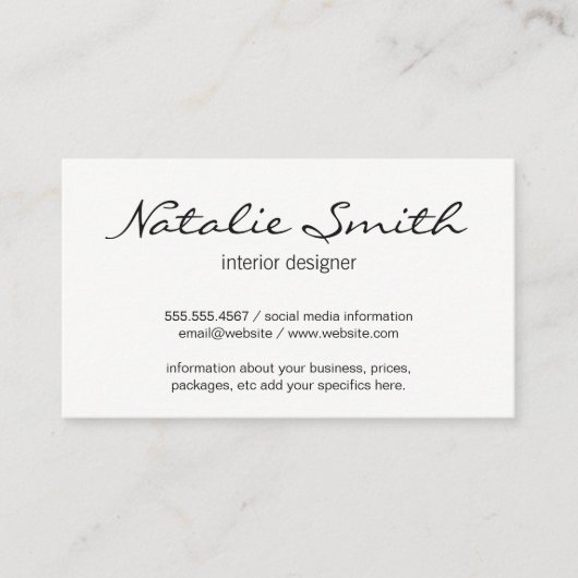 Planten Visitekaartje (Voorkant)