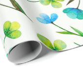 planten voor abstracte waterverf naadloos patroon cadeaupapier (Rol Hoek)