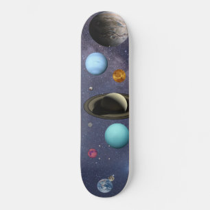 Planten voor zonnesystemen skateboard