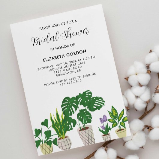 Planten Vrijgezellenfeest Boho Greenery Kaart