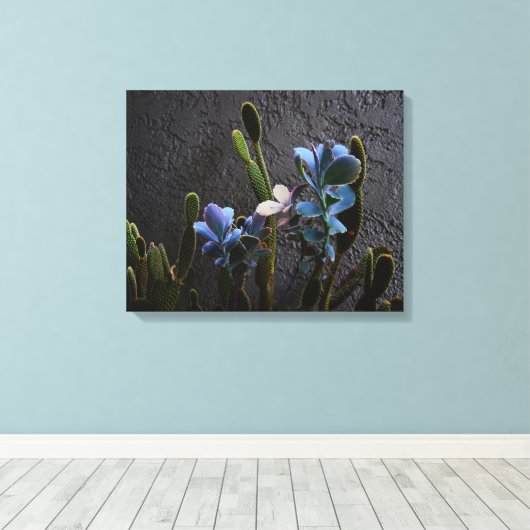 Planten woestijn canvas afdruk (Insitu (Houten vloer))