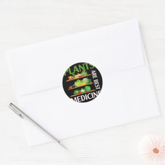 Planten zijn de beste medicijn die het hele Plant Ronde Sticker