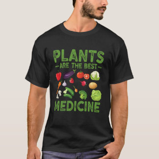 Planten zijn de beste medicijn Veganistische Veget T-shirt