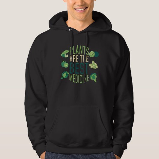 Planten zijn de beste medicijn voor Vegan Hoodie (Voorkant)