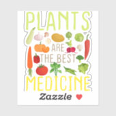 Planten zijn het beste medicijn Cool Veganistisch  Sticker (Vel)