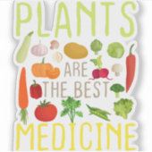 Planten zijn het beste medicijn Cool Veganistisch  Sticker (Voorkant)