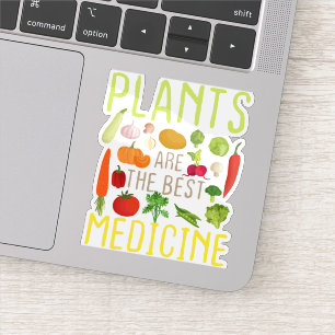 Planten zijn het beste medicijn Cool Veganistisch  Sticker