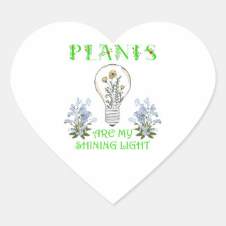 Planten zijn mijn stralende licht - voor-mij-niet- hart sticker