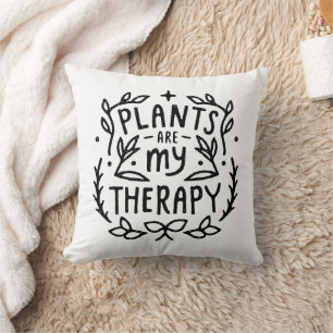 Planten zijn mijn therapie grappige plant liefhebb kussen