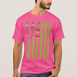Plantenliefhebber VS-vlag 4 juli Tuinierder Tuinie T-shirt