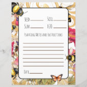 Plantennotities en instructies voor voorjaarszaden (Voorkant)