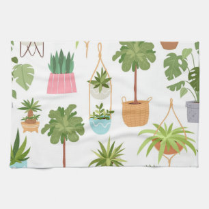 Plantenpatroon Theedoek
