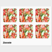 Plantensalade Vierkante Sticker (Vel)