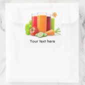 Plantensappen Vierkante Sticker (Tas)