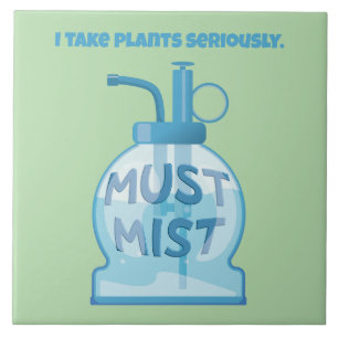 Plantensproeier voor potplanten tegeltje