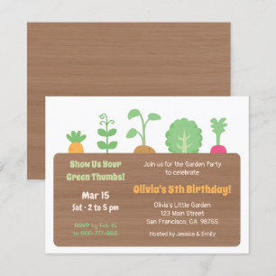Planter Box Kinder Garden Birthday Party Kaart