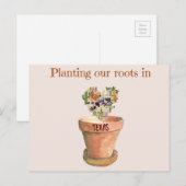 Planter nos racines au Texas nouveau faire-part (Devant / Derrière)