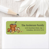 Planter Pots Gardening Scene Return Address Labels (Insitu)