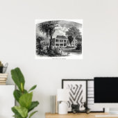 Planterhuis op de Mississippi Poster (Thuiskantoor)