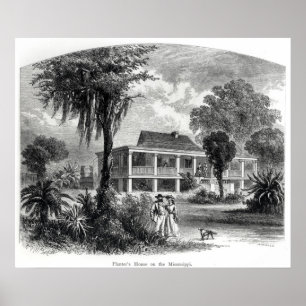 Planterhuis op de Mississippi Poster