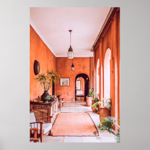 PLANTERS MET PLANT NAAR RUGRUIMTE BINNENKANT POSTER