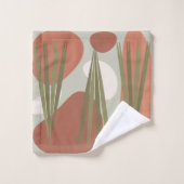 Plantes Abstraits et rochers Vintages du milieu du (Gant de toilette)