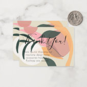 Plantes botaniques Abstraits Carte de note de reme (Devant/Arrière en situation)